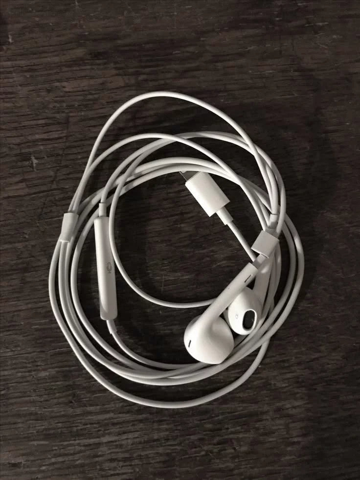 APPLE WHITE WIRED HEADPHONES
